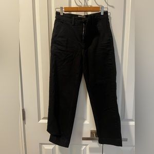 Everlane cropped barrel pant - black, size 2